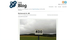 Desktop Screenshot of blog.openstreetmap.de