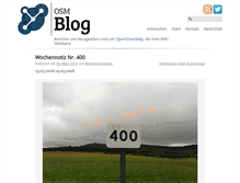 Tablet Screenshot of blog.openstreetmap.de