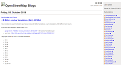 Desktop Screenshot of blogs.openstreetmap.org