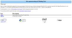 Desktop Screenshot of lists.openstreetmap.ch